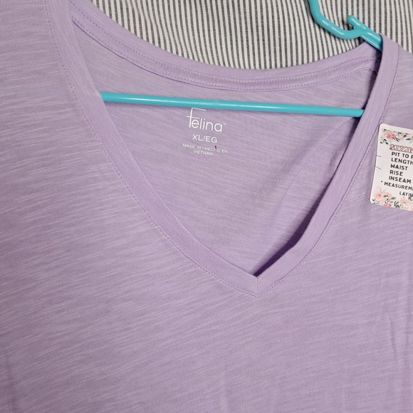 Lot of 3 Women's Tops - Felina Lavender‎ V-Neck & Floral Print Long Sleeve L - Picture 3 of 9